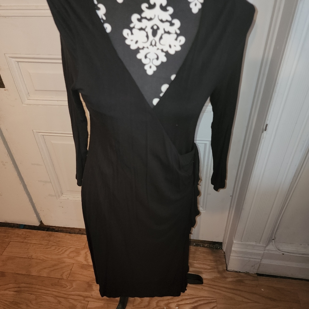 Dress with ruffles on side bottom size Large...Wyeth brand of Ann Taylor